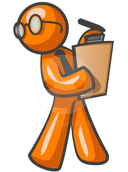 Data clipart man. Illustration orange supervisor or