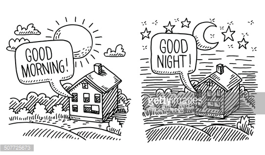 morning clipart day night