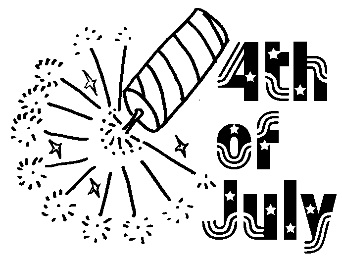 Fourth of july . Day clipart black and white