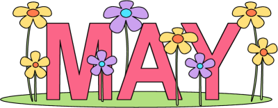 May flowers borders clip. Day clipart month