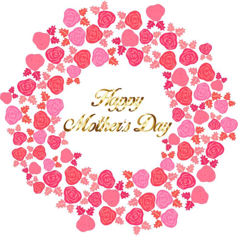 Day clipart pdf. Happy mothers bouquet of