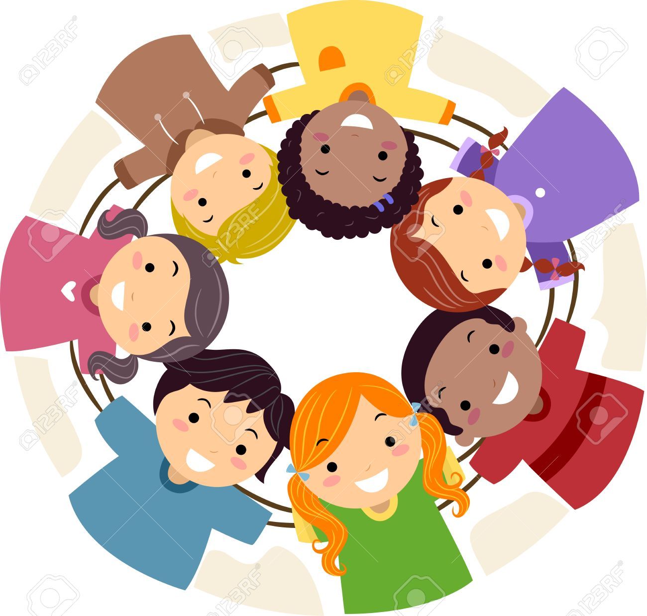 toddler clipart group friends