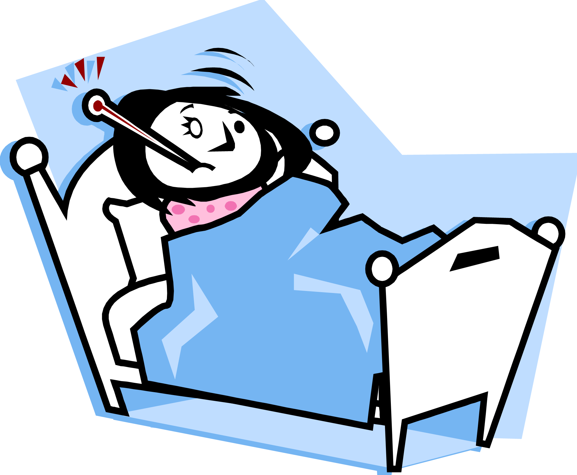 fever clipart home sick