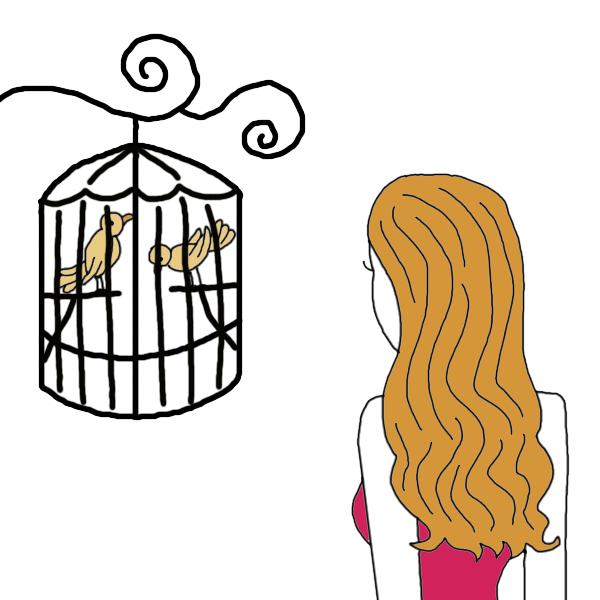parrot clipart caged