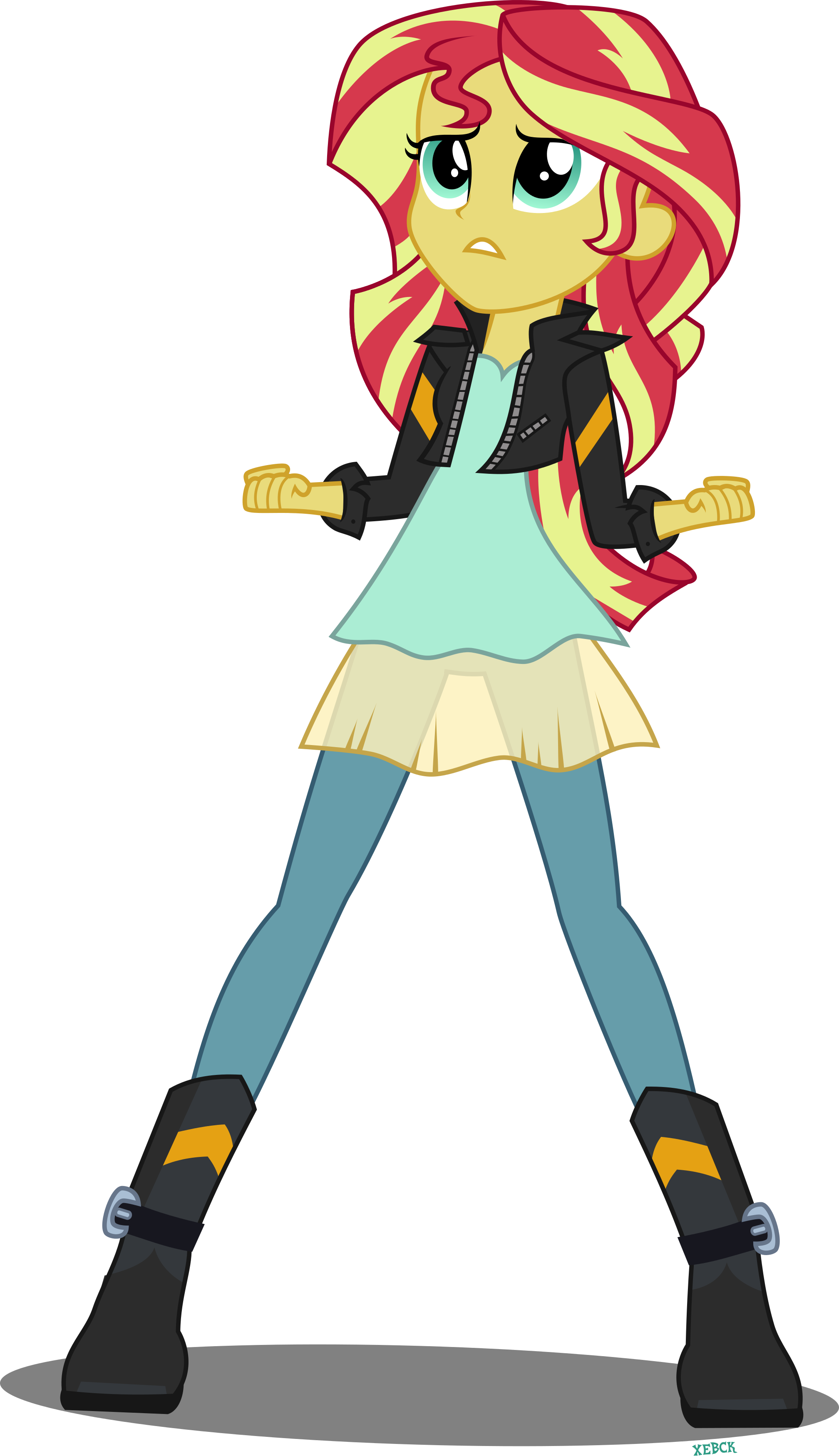 Daydreaming clipart distracted student. Sunset shimmer new outfit
