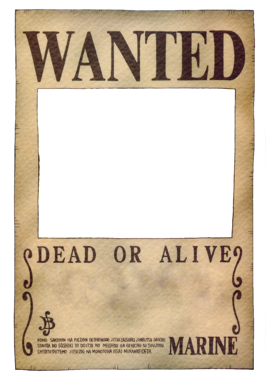 Empty wanted poster acur. Dead clipart alive
