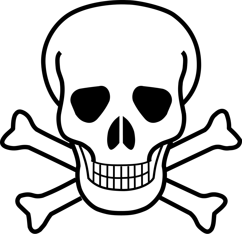 File skull svg wikimedia. Dead clipart cell death