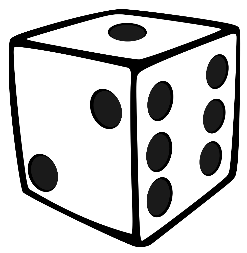 Dice black and white