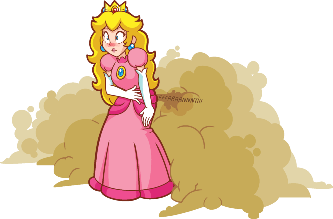 Princess peach farts by. Fart clipart drawing