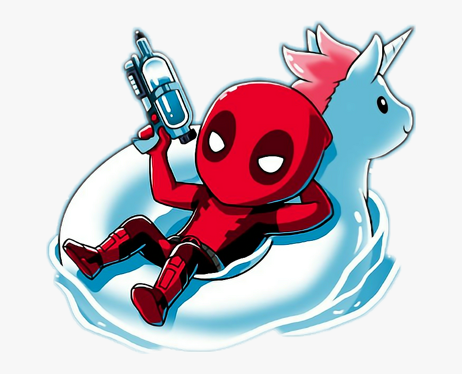 Pool unicorn ftestickers . Deadpool clipart cute