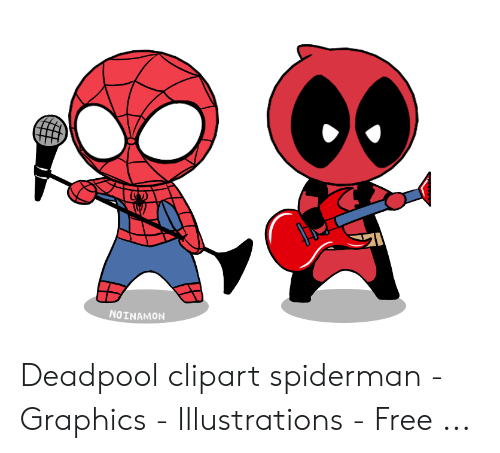 deadpool clipart spiderman
