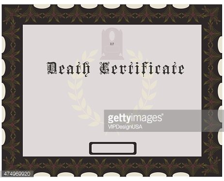 death clipart death certificate