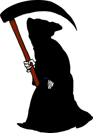Clip art look at. Grim reaper clipart hooded man