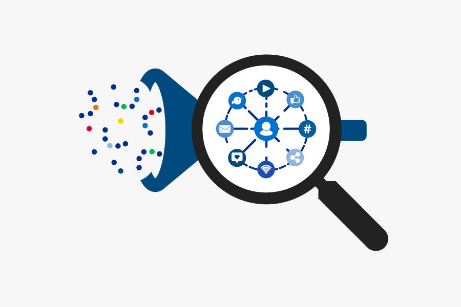 Threat analyst insights discovering. Debate clipart social intelligence