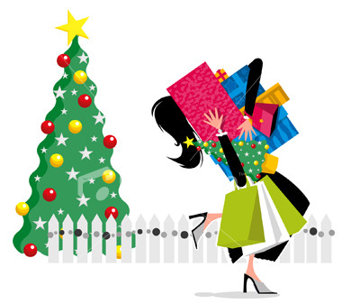december clipart holiday shopping