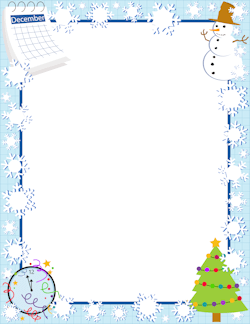 january clipart page border