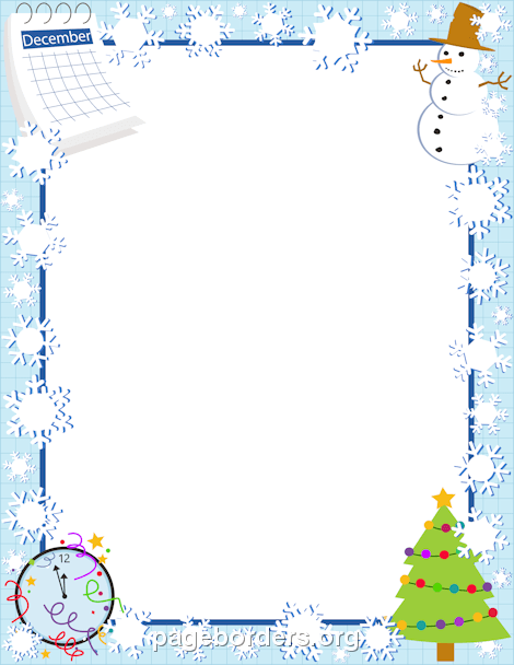 Free borders cliparts download. December clipart light border