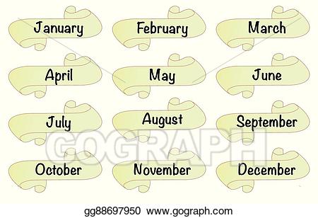 july clipart month name