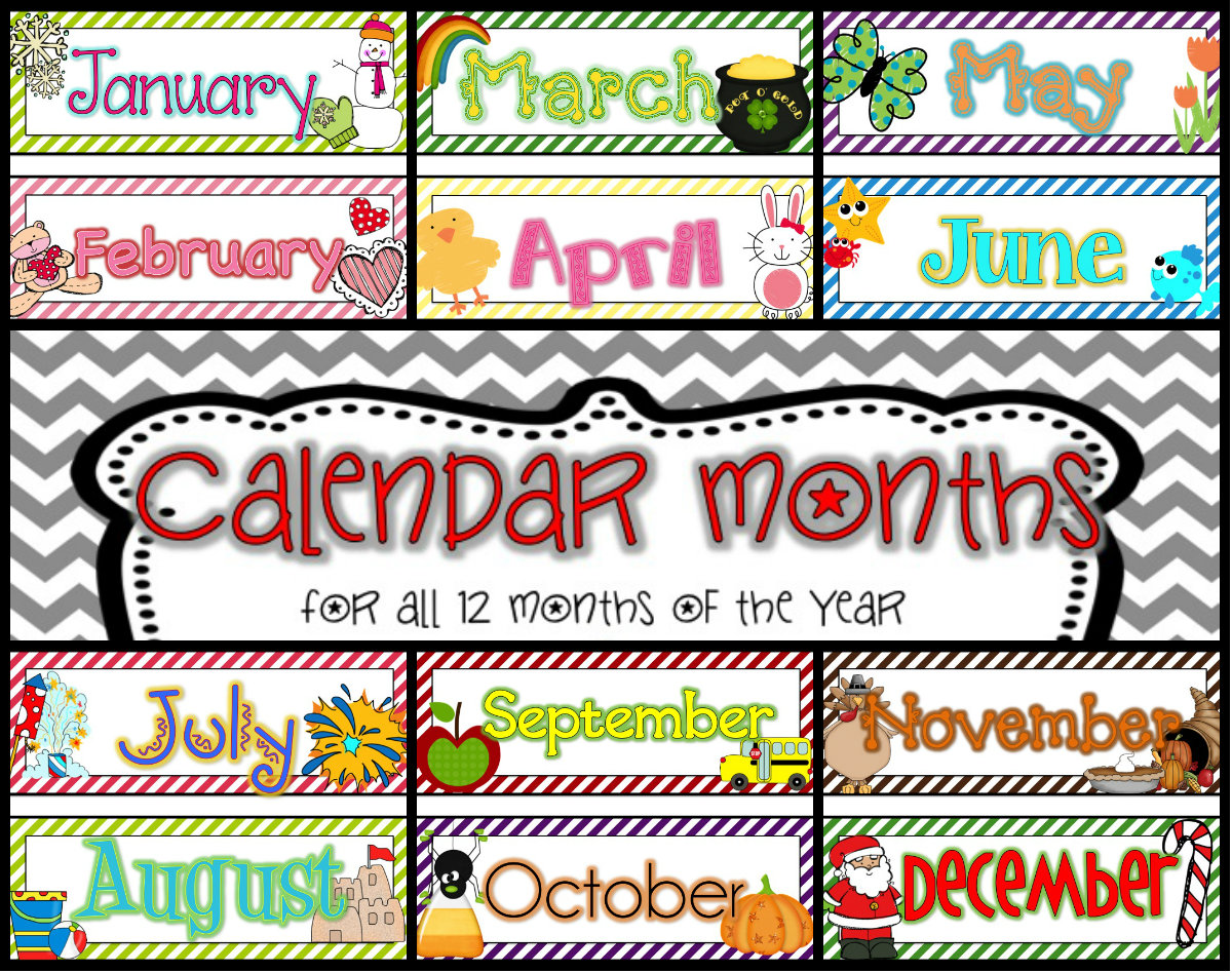 december clipart month name