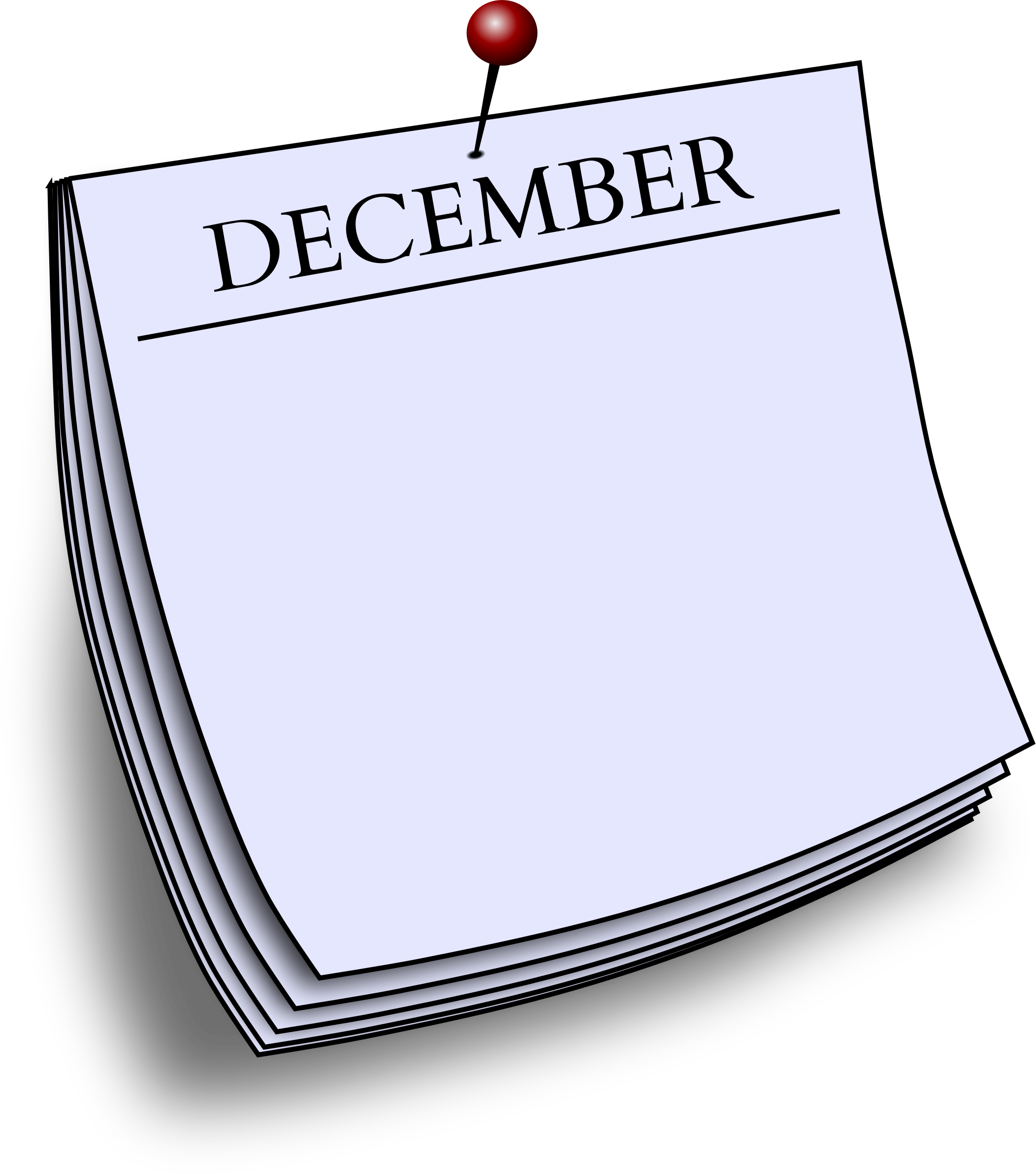 december clipart monthly schedule