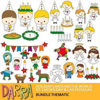 december clipart multicultural holiday