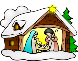Manger clipart december. Nativity scene clip art