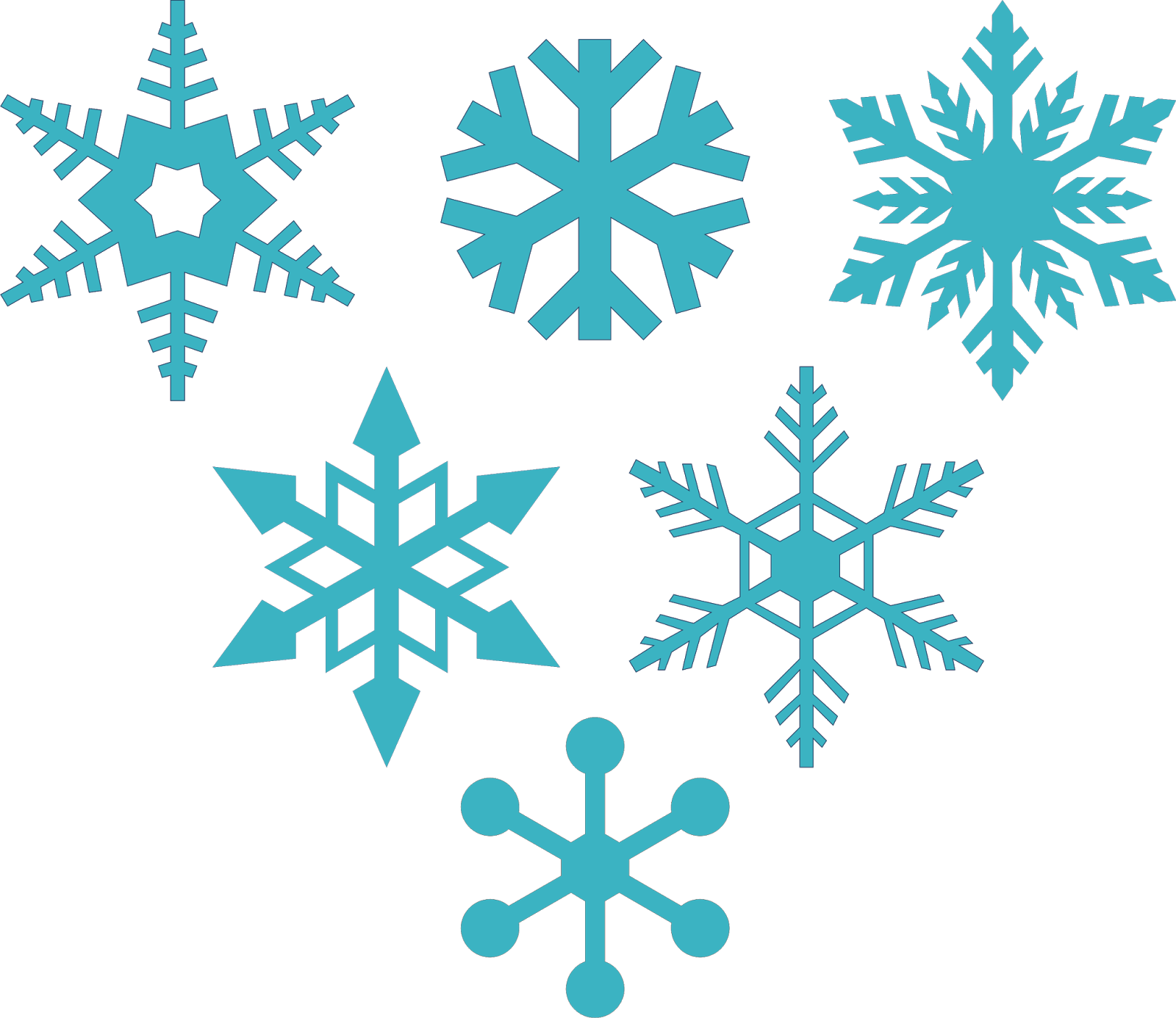 december clipart snowflake
