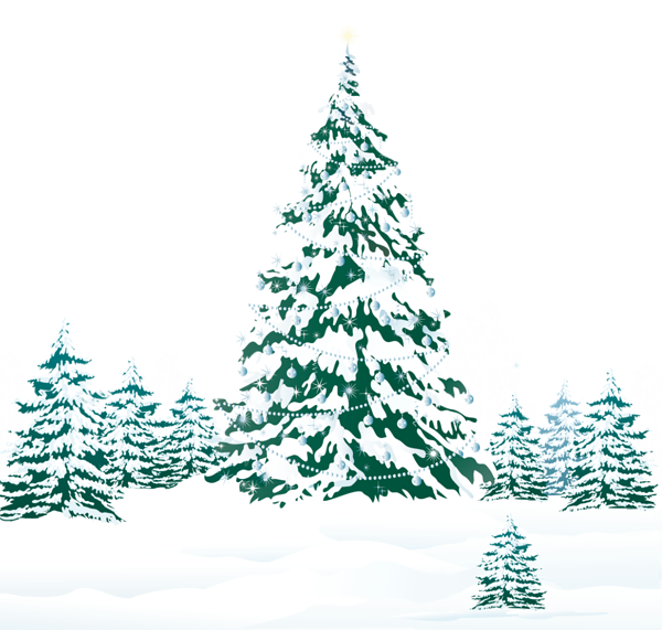 Outdoors clipart ground. Snowy winter with trees