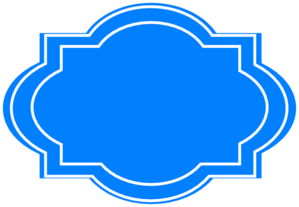 label clipart blue