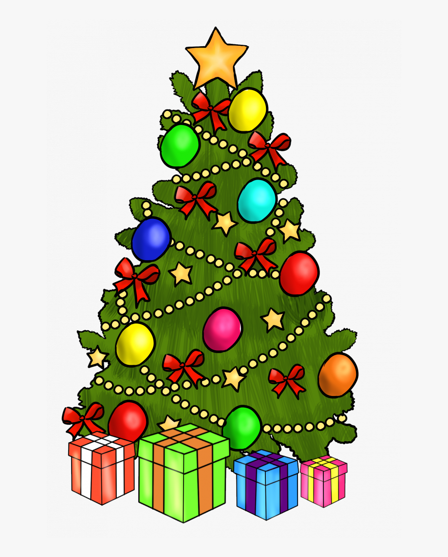 Merry and happy new. Decoration clipart christmas tree