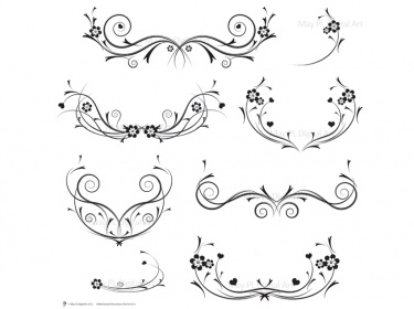 flourishes clipart curly