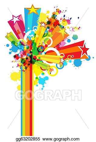 Festival clipart colorful abstract. Vector art decoration 