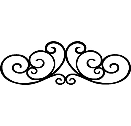 Photos of decorative scroll. Filigree clipart scrollwork