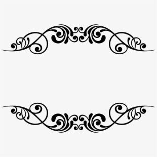 Decorative clipart decorative edge. Black and white corner