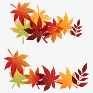 decorative clipart october leaves