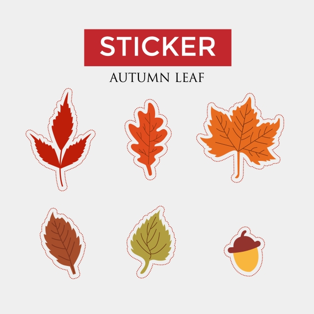 decorative clipart october leaves