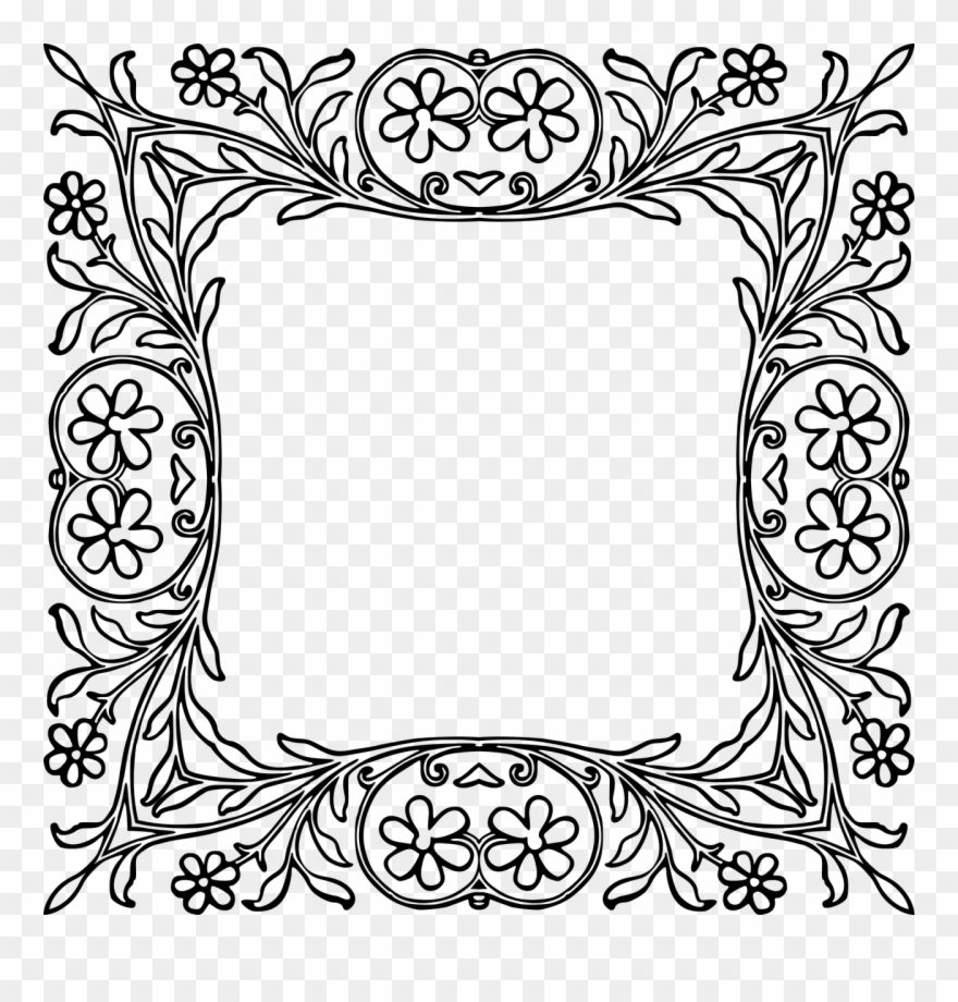 Picture frames arts software. Decorative clipart pattern design