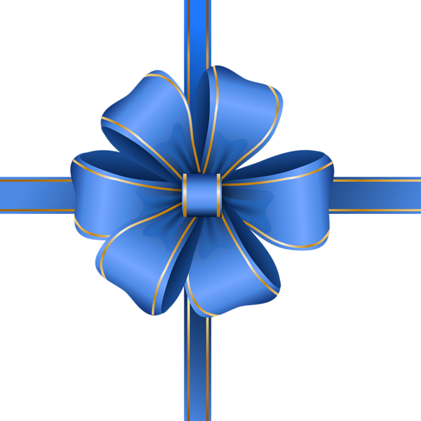 Decorative clipart ribbon. Blue bow transparent png
