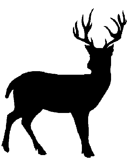Deer clipart. Black and white free