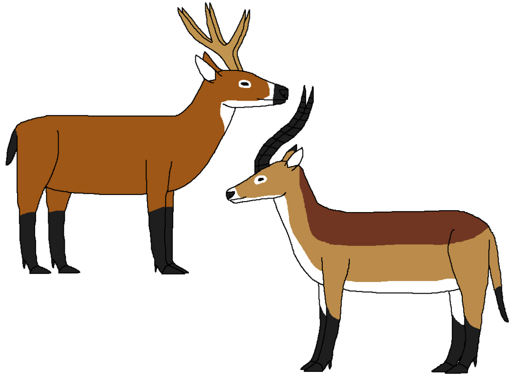 More marsh ungulates by. Deer clipart antelope