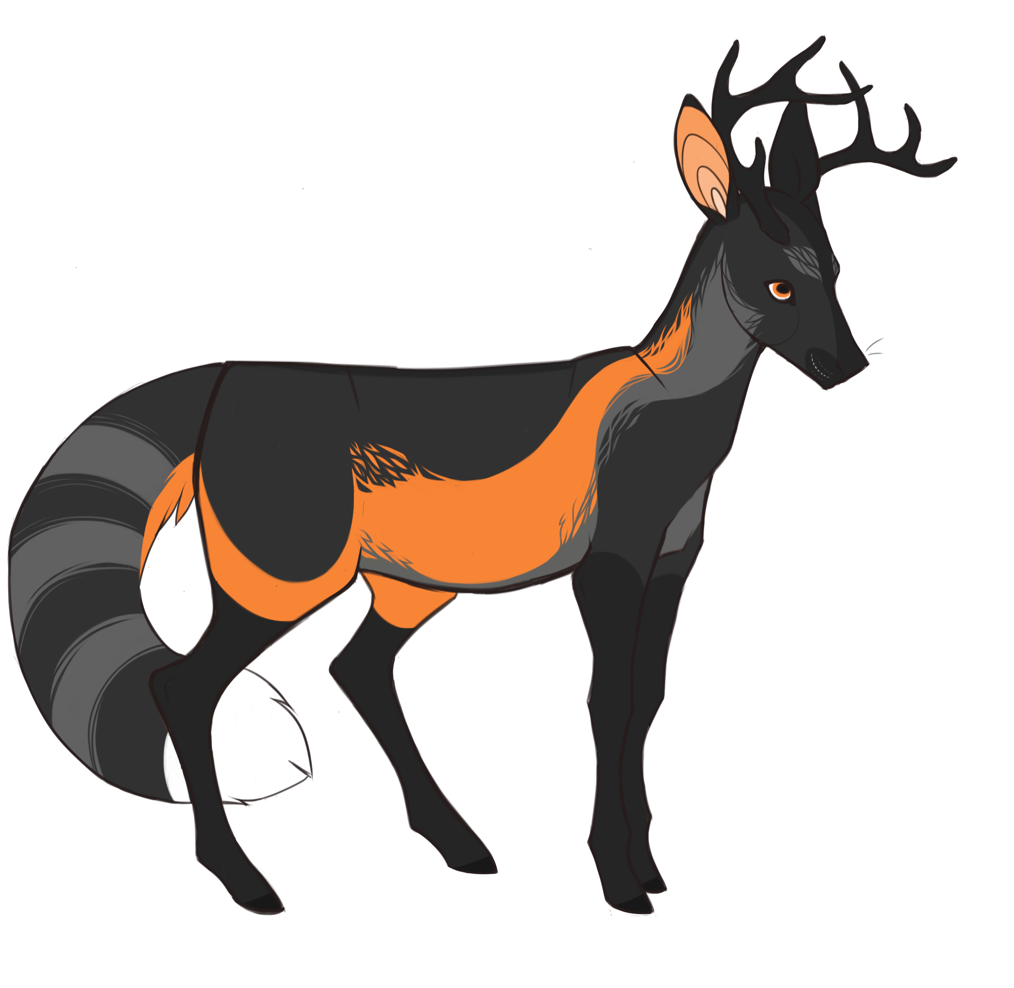 Cross fox weasyl. Deer clipart antelope