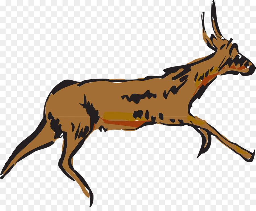 Deer clipart antelope. Running cartoon wildlife 