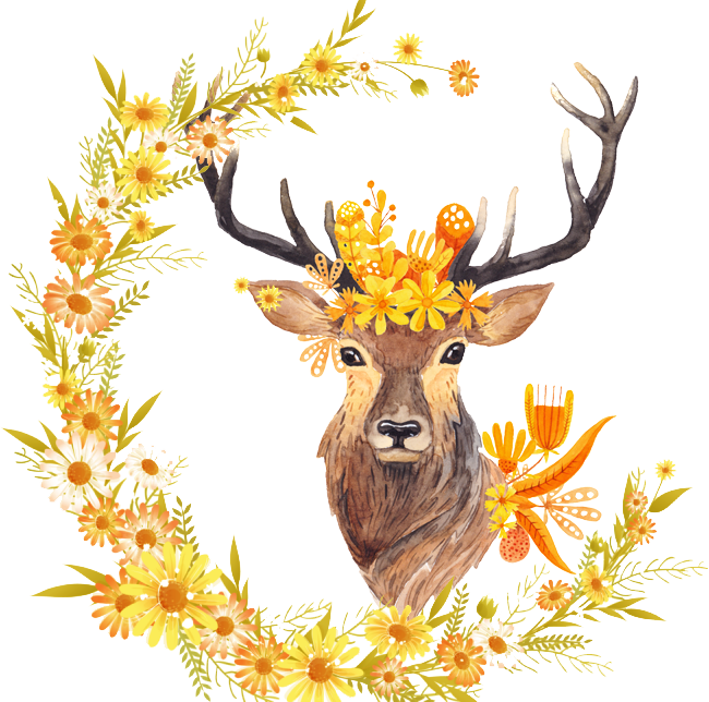 deer clipart autumn