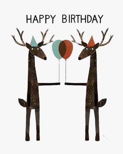 deer clipart birthday
