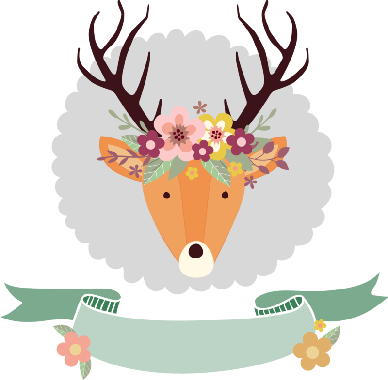 deer clipart boho