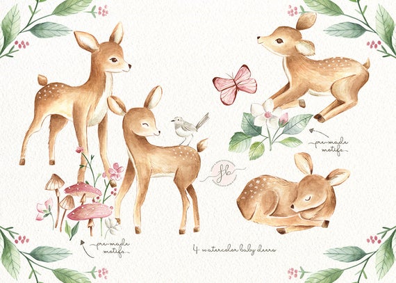 deer clipart nursery
