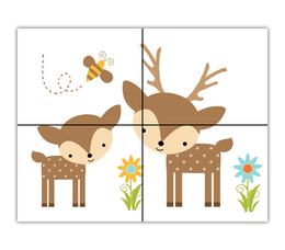 Deer clipart nursery. Download woodland baby wall