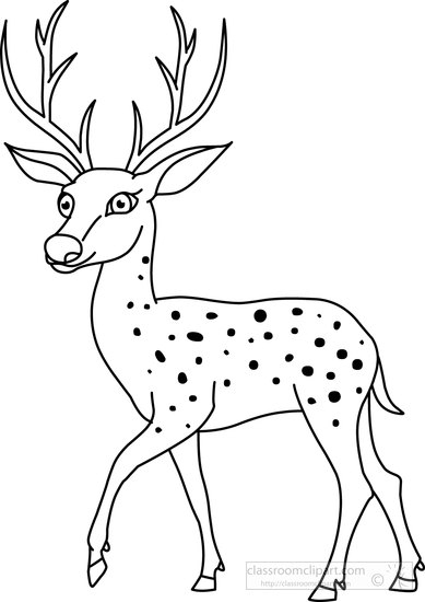 deer clipart outline