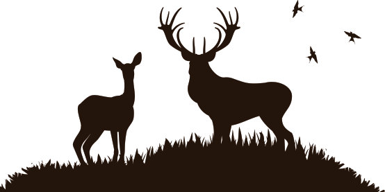 deer clipart scenery