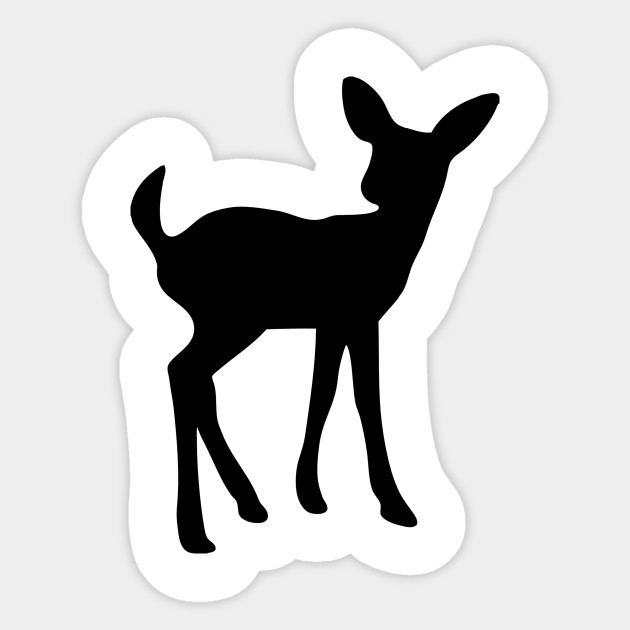 Deer clipart thin. Fawn baby silhouette 